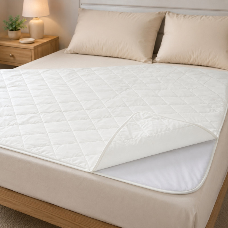 Quality Comfort Mattress Protector Designed for Modern Living &amp; Home Comfort – White (H-105cm W-109cm)