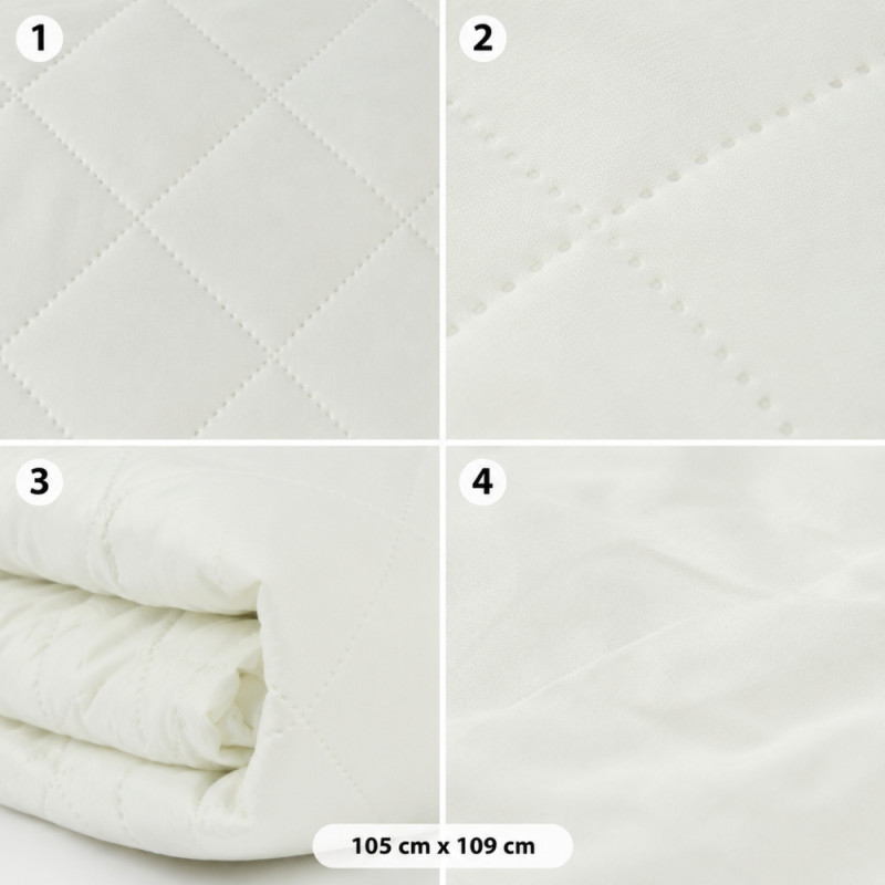 Quality Comfort Mattress Protector Designed for Modern Living &amp; Home Comfort – White (H-105cm W-109cm)