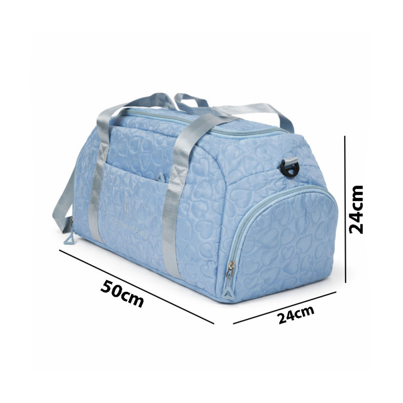 Pro-Series Versatile Travel & Gym Duffel – Vibrant Cyan (50cm)