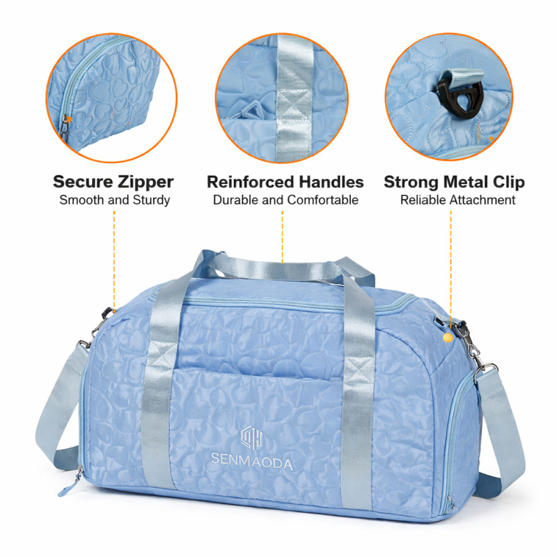 Pro-Series Versatile Travel & Gym Duffel – Vibrant Cyan (50cm)