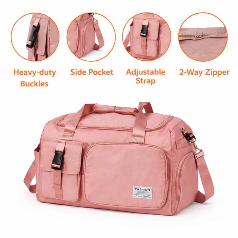 Pro-Series Versatile Travel & Gym Duffel – Soft Pink (48cm)