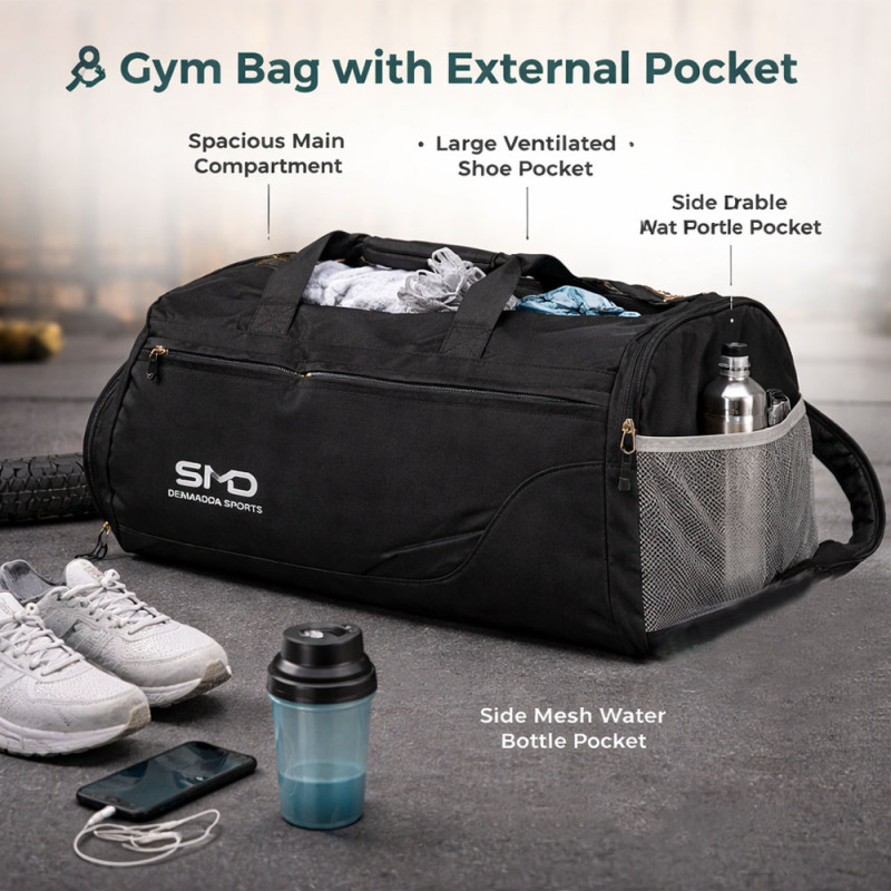 Pro-Series Versatile Travel &amp; Gym Duffel – Sleek Black (46cm)