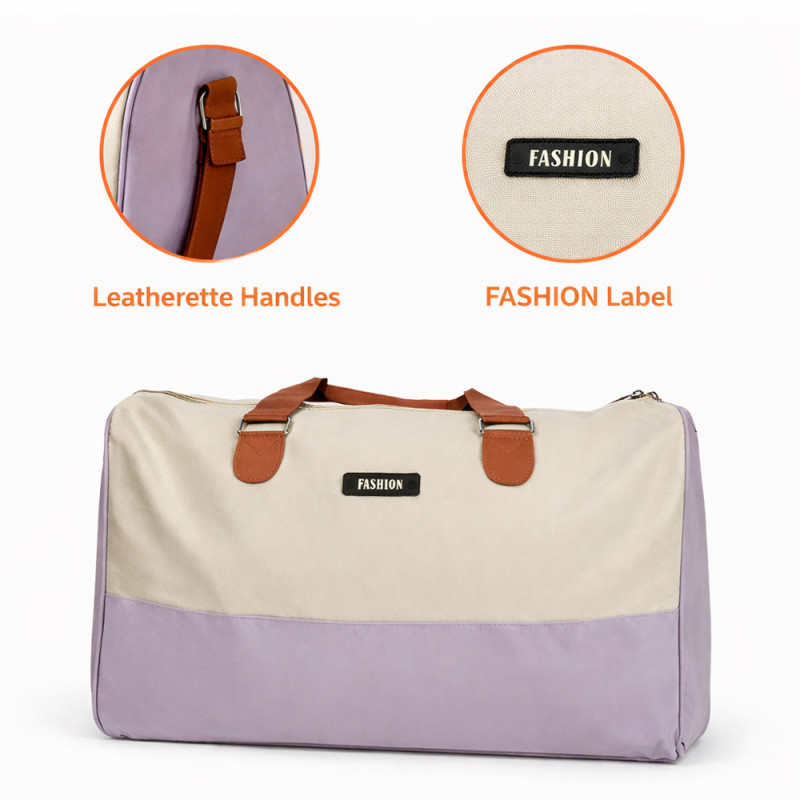 Pro-Series Versatile Travel & Gym Duffel – Lavender & Ivory (50cm)