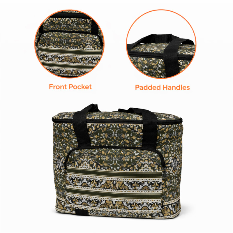 Multi-Color Arabesque Pattern Insulated Picnic & Travel Bag – 39cm