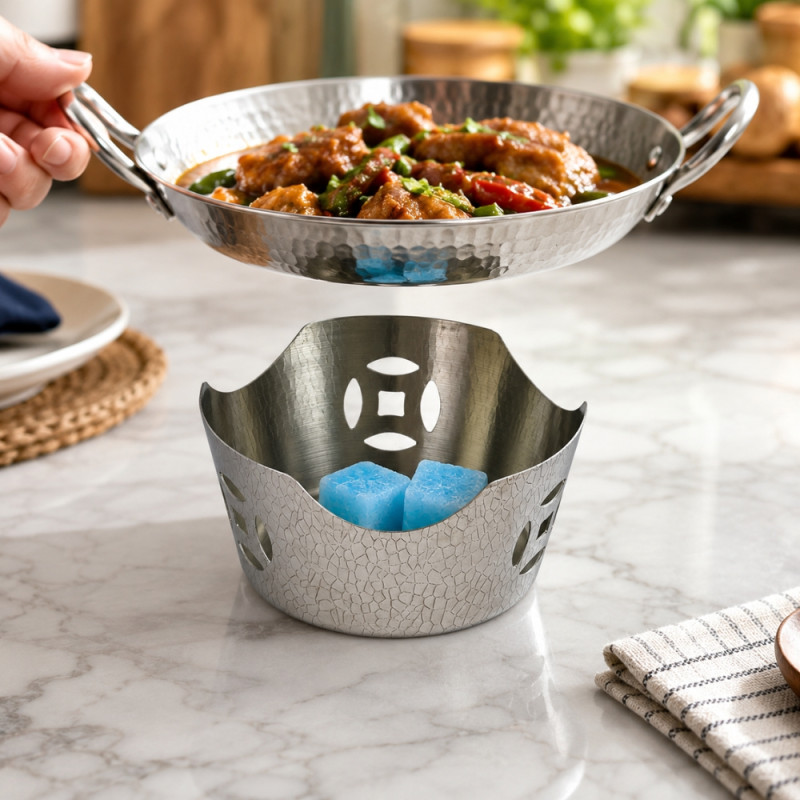 Premium Stainless Steel Ice Bucket – Silver (Medium)