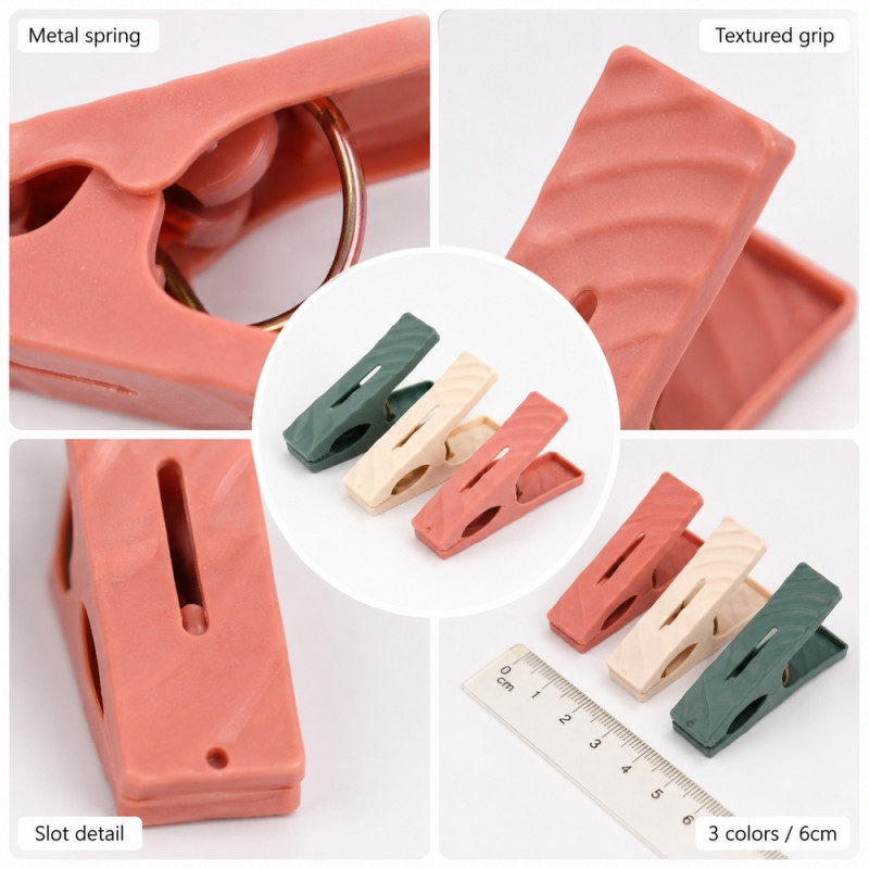 Master Class Clothes Clip Designed for Effortless Laundry &amp; Garment Care – Multi Color (L-6 CM)