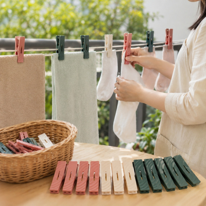 Master Class Clothes Clip Designed for Effortless Laundry &amp; Garment Care – Multi Color (L-6 CM)