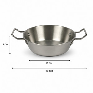 44 Stainless Steel Mini Saucepan – Silver (18x13x4cm)