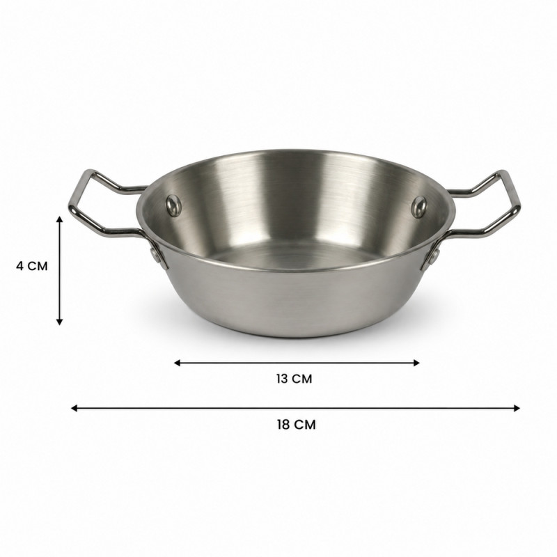 44 Stainless Steel Mini Saucepan – Silver (18x13x4cm)