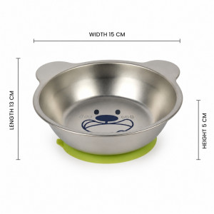 Stainless Steel Cat Food Bowl – Silver (13x15x5cm)