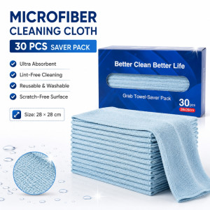 Premium Absorbent Towel/Cloth Set – Light Blue Soft Texture (30 Pcs
28 x 28cm)