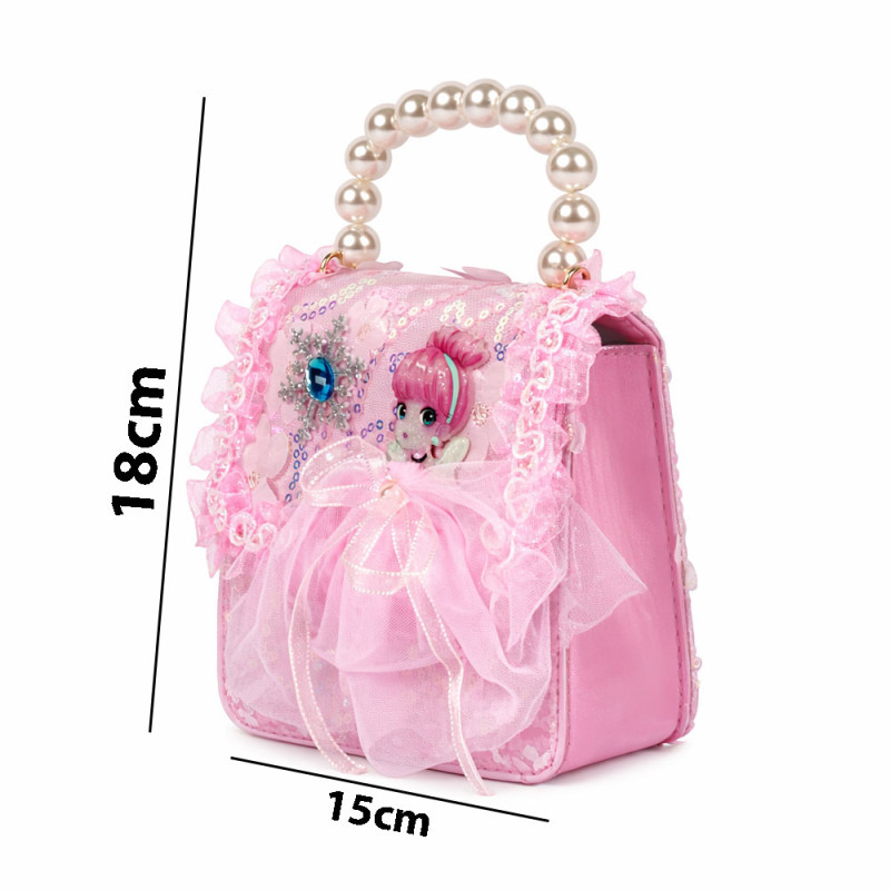 Kids Fashion Quilted Handbag – Vibrant Pink (18cm)