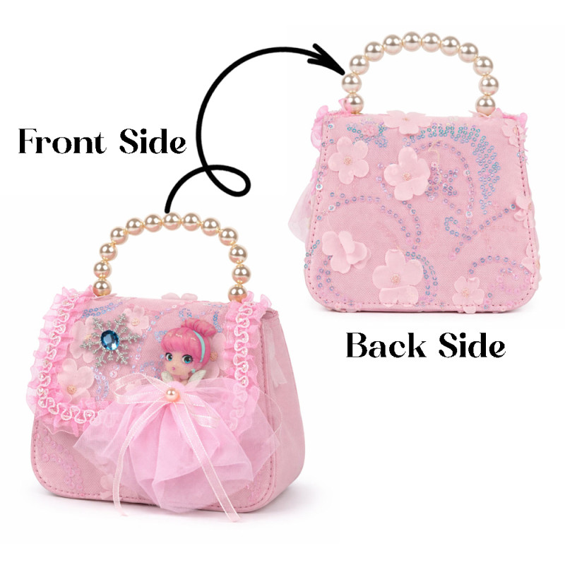 Kids Fashion Quilted Handbag – Vibrant Pink (18cm)