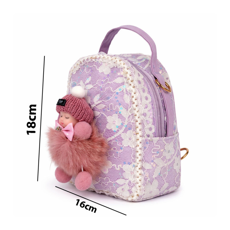 Kids Mini Fashion Backpack – Elegant Lavender (18cm)