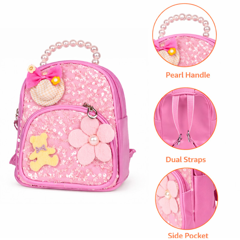 Kids' Tiny Explorer Mini Backpack – Pastel Pink (20cm)