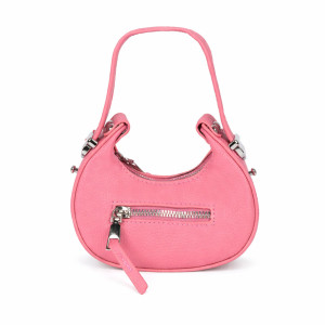 Ladies Quilted Mini Fashion Handbag – Elegant Pink (15cm)