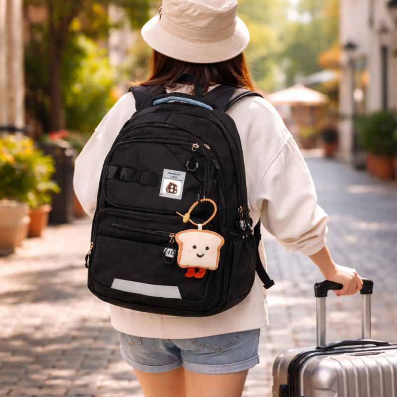 Urban Nomad Versatile Commuter Backpack – Classic Black (44cm)
