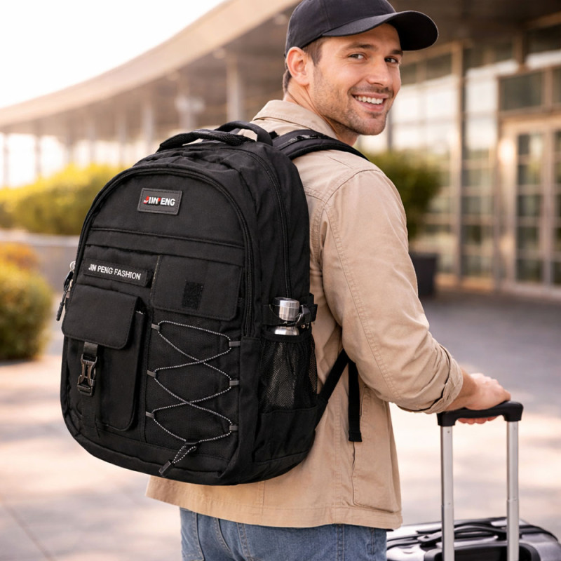 Urban Nomad Versatile Commuter Backpack – Classic Black (44cm)