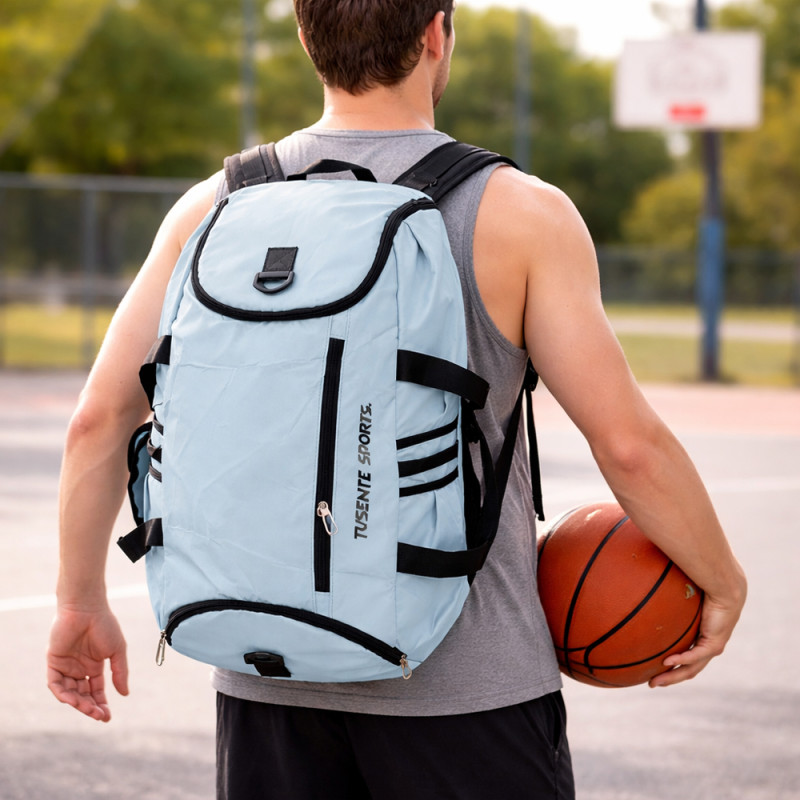 Pro-Series High-Capacity Sports Duffel Bag – Light Blue (62cm)