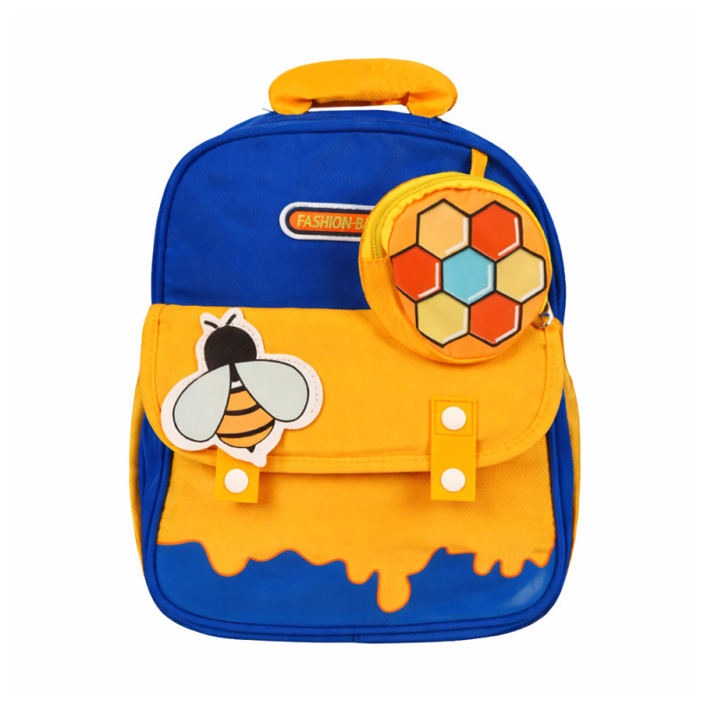 Kids Stylish Urban Explorer Backpack – Blue &amp; Mustard (30cm)