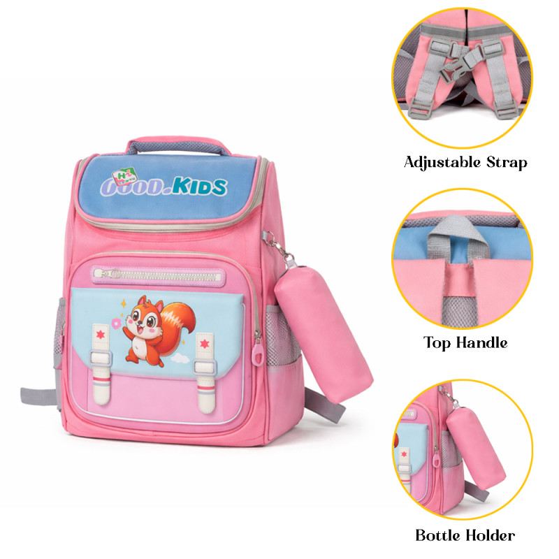 Kids Primary School Backpack for Girls – Sweet Pink (38cm)