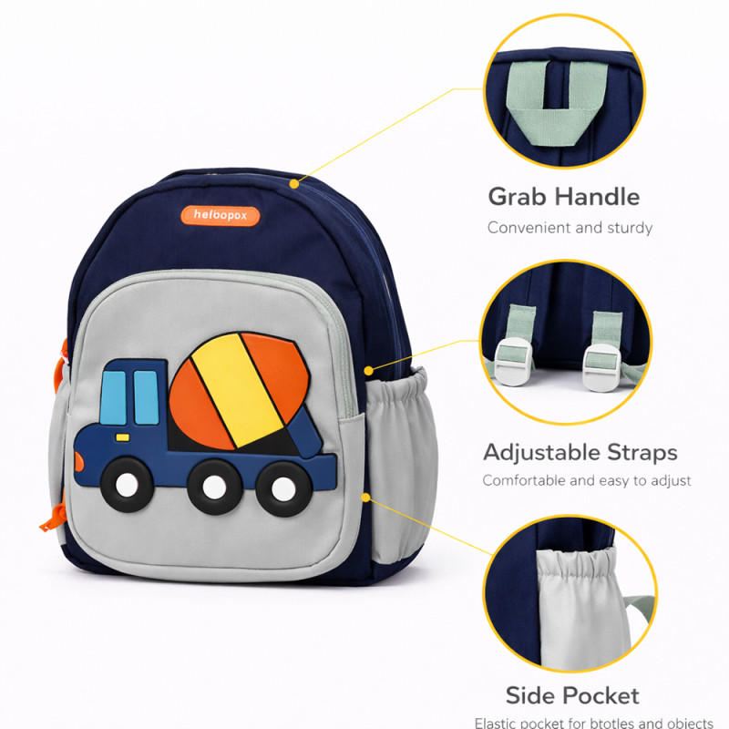 Kids Urban Mini School Backpack – Black & Grey (28cm)