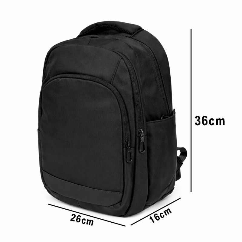 Compact Urban Daily Backpack – Sleek Black (36cm)
