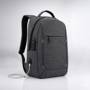 Lenovo B210 Style Anti-Theft Laptop Backpack – Charcoal Grey & USB Charging (43cm) Lenovo B210 Style Anti-Theft Laptop Backpack – Charcoal Grey & USB Charging (43cm)