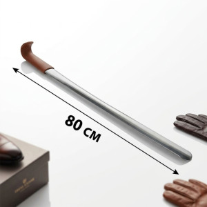 Professional Ultra-Long Metal Shoehorn – Polished Silver (80cm)