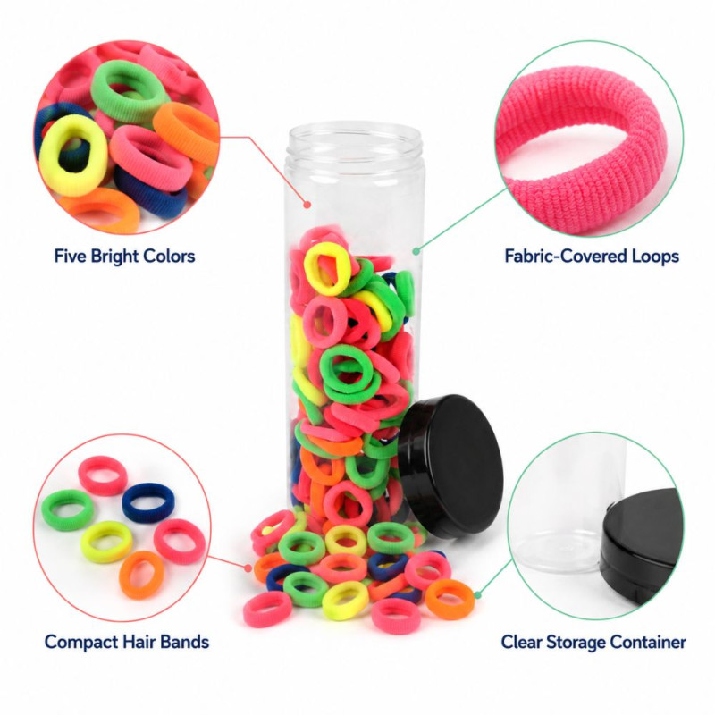Assorted Color Hair Pony Bands
