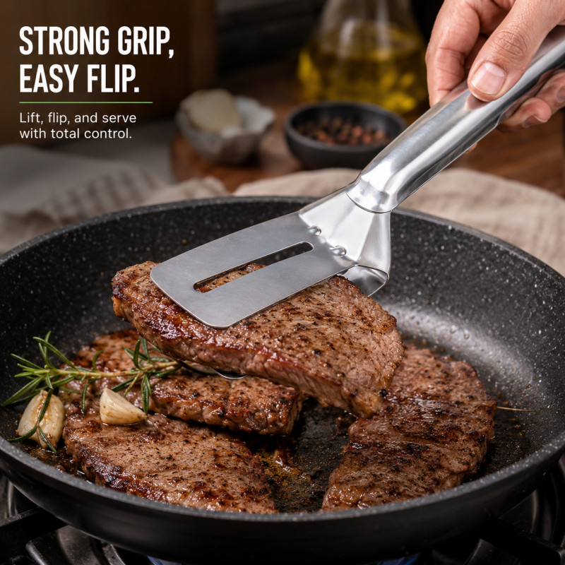 Pure Craft Serving Tong Designed for Everyday Cooking & Kitchen Excellence