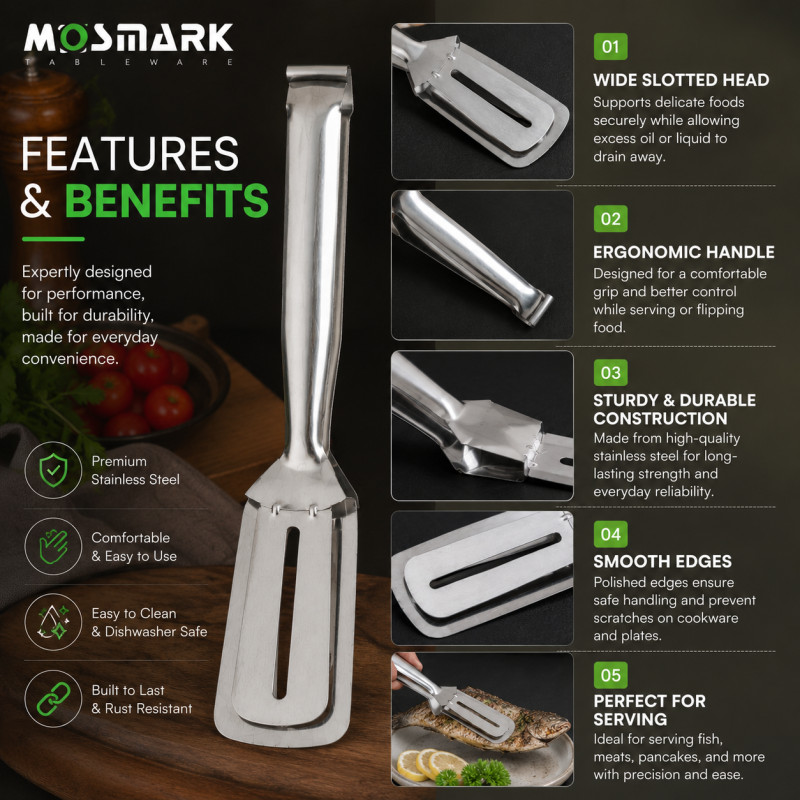 Pure Craft Serving Tong Designed for Everyday Cooking & Kitchen Excellence