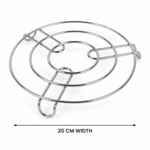 Graceful Flow Steamer Rack Designed for Everyday Cooking &amp; Kitchen Excellence – Silver (w-20cm)