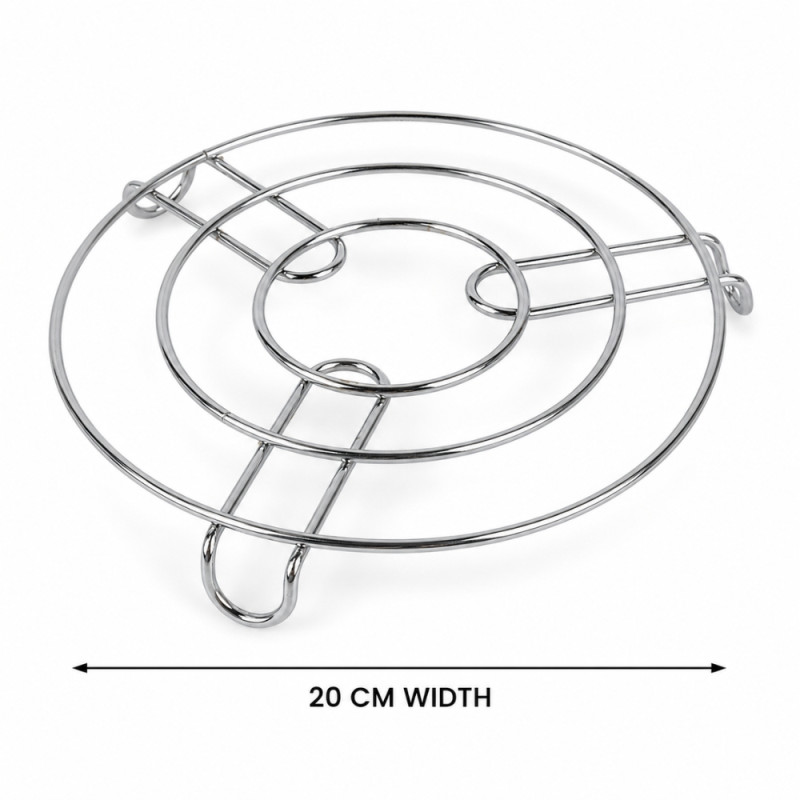 Graceful Flow Steamer Rack Designed for Everyday Cooking & Kitchen Excellence – Silver (w-20cm)