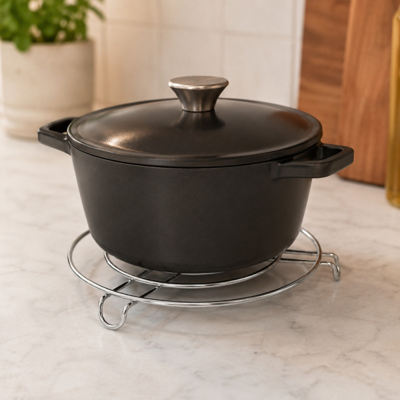 Graceful Flow Steamer Rack Designed for Everyday Cooking & Kitchen Excellence – Silver (w-20cm)