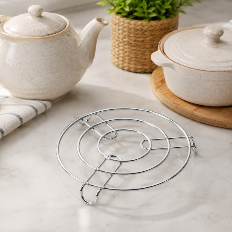 Graceful Flow Steamer Rack Designed for Everyday Cooking & Kitchen Excellence – Silver (w-20cm)