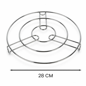 Elegant Make Steamer Rack Designed for Everyday Cooking &amp; Kitchen Excellence – Silver (28cm)