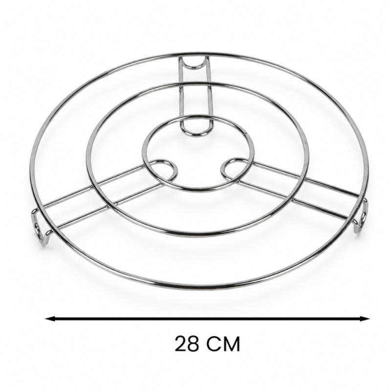 Elegant Make Steamer Rack Designed for Everyday Cooking &amp; Kitchen Excellence – Silver (28cm)