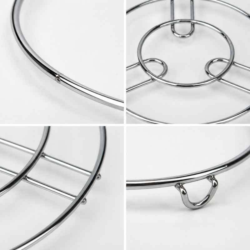 Elegant Make Steamer Rack Designed for Everyday Cooking &amp; Kitchen Excellence – Silver (28cm)