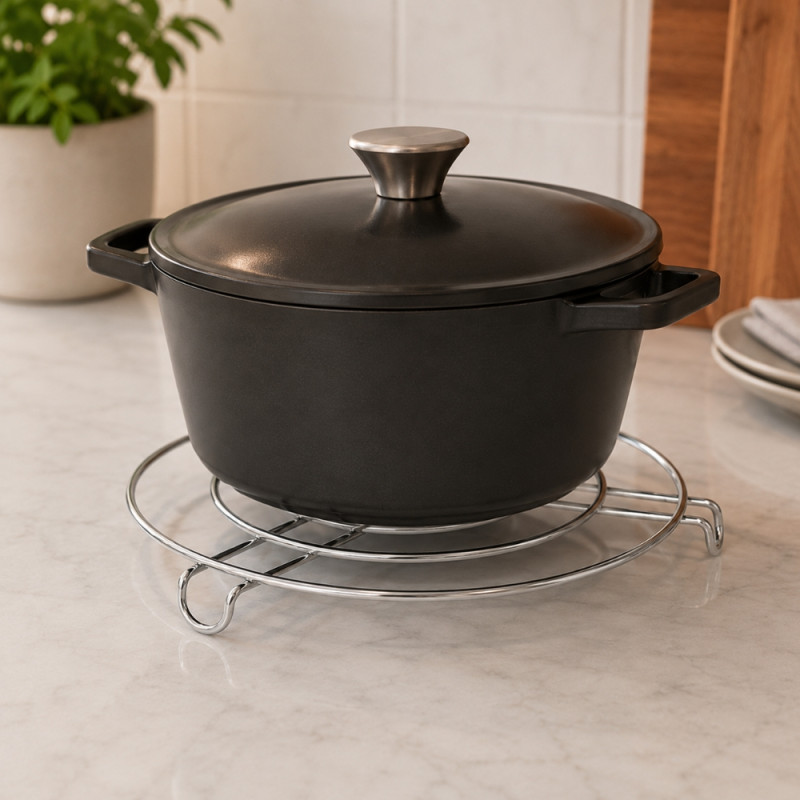 Elegant Make Steamer Rack Designed for Everyday Cooking &amp; Kitchen Excellence – Silver (28cm)