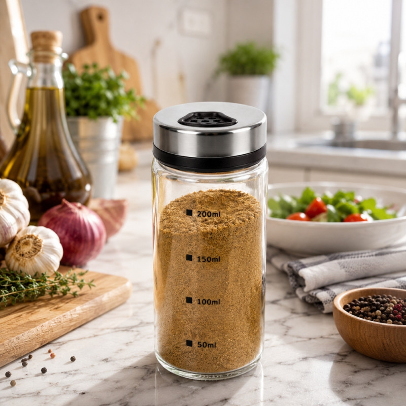 Superior Pro Spice Jar Designed for Everyday Cooking &amp; Kitchen Excellence – Silver (H-200)