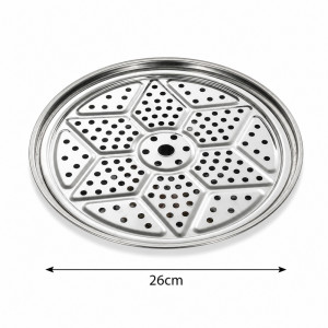Elegant Joy Steamer Basket Designed for Everyday Cooking &amp; Kitchen Excellence – Silver (w-26cm)