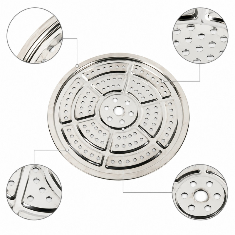Elegant Joy Steamer Basket Designed for Everyday Cooking &amp; Kitchen Excellence – Silver (w-26cm)