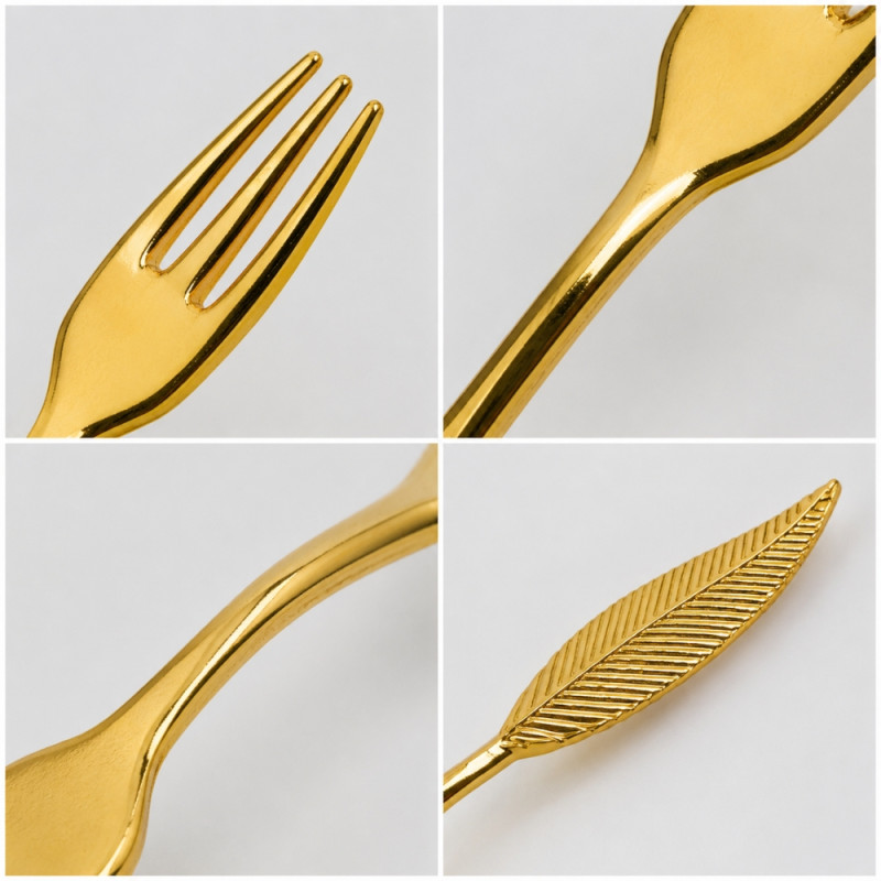 Sleek Class Dinner Fork Set Designed for Everyday Cooking &amp; Kitchen Excellence – Golden (6 PCS)