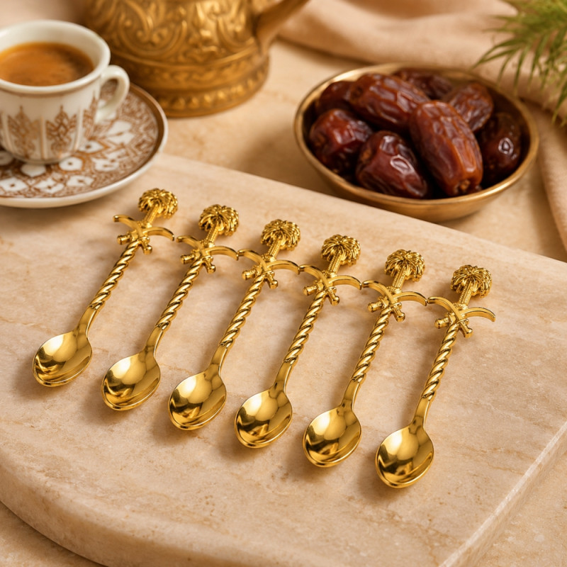 Bright Touch Fork Set Designed for Everyday Cooking & Kitchen Excellence – Golden (6 PCS)