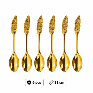 Soft Design Spoon Set Designed for Everyday Cooking &amp; Kitchen Excellence – Golden (6 PCS)