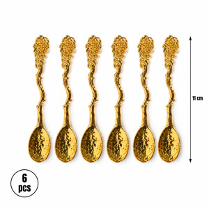 Soft Form Spoon Set Designed for Everyday Cooking &amp; Kitchen Excellence – Golden (6 PCS)