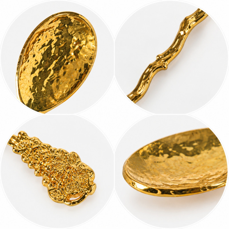 Soft Form Spoon Set Designed for Everyday Cooking &amp; Kitchen Excellence – Golden (6 PCS)