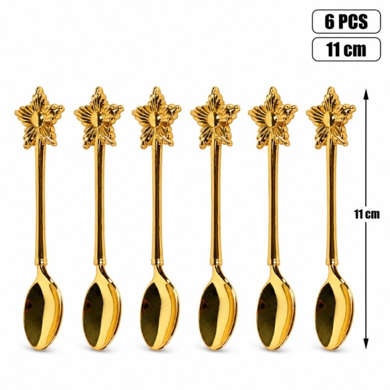 Deep Craft Spoon Set Designed for Everyday Cooking & Kitchen Excellence – Golden (6 PCS)