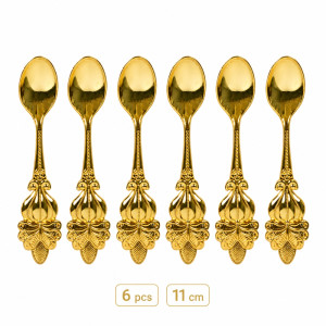 Clear Style Spoon Set Designed for Everyday Cooking & Kitchen Excellence – Golden (6 PCS)